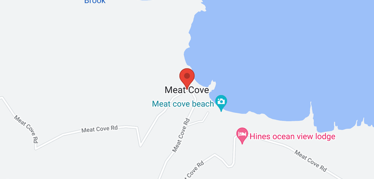 map of Meat cove Road